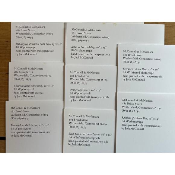 8 Hand Painted Jack McConnell Photograph Blank Note greetingCards.Boats,lobsters - Picture 4 of 5